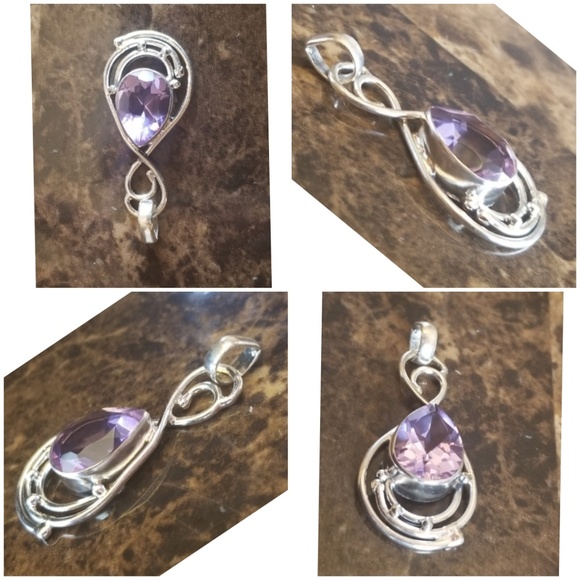 5ct Color Changing Alexandrite Pendant 1.5" long - Picture 3 of 4